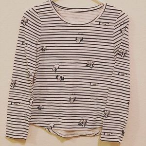 Striped long sleeve tee, Size: 12